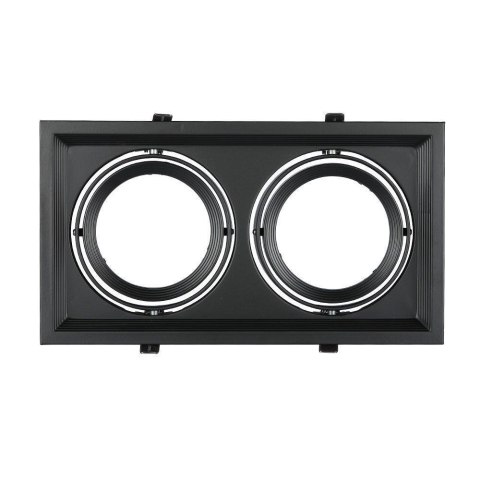 Oprawa Sufitowa Wpuszczana 2xAR111 G53 Czarna V-TAC VT-7222