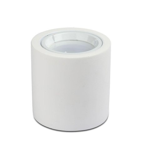 Lampa Oprawa V-TAC GIPS GU10 Natynkowa Tuba Okrągła Biała 75x75mm VT-716RD