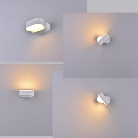 Kinkiet Ścienny V-TAC 6W LED Biały IP65 Obrotowy 350st VT-816 3000K 722lm