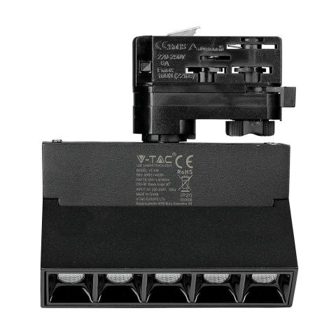 Oprawa LED V-TAC 12W Track Light SAMSUNG CHIP CRI90+ Czarna VT-416 2700K 960lm 5 Lat Gwarancji