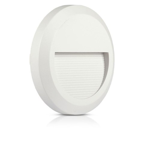 Oprawa Schodowa 2W LED V-TAC Biała Okrągła 230V IP65 VT-1142 4000K 60lm