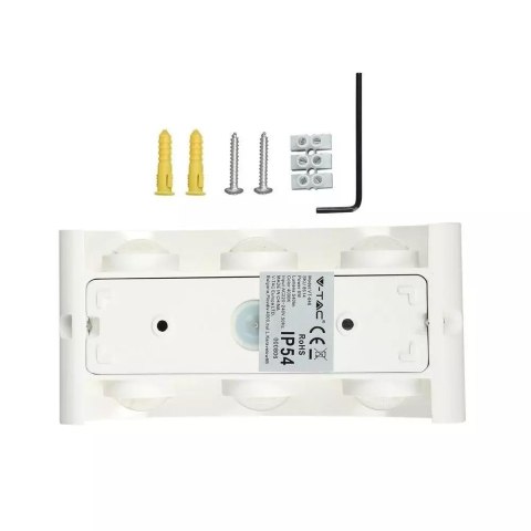 Oprawa Ścienna Góra Dół V-TAC 5W LED Biała IP54 VT-846 3000K 630lm