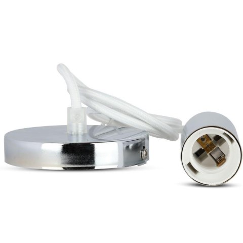 Oprawa Zwieszana V-TAC Chrom Metal Biały przewód VT-7338-W 5 Lat Gwarancji