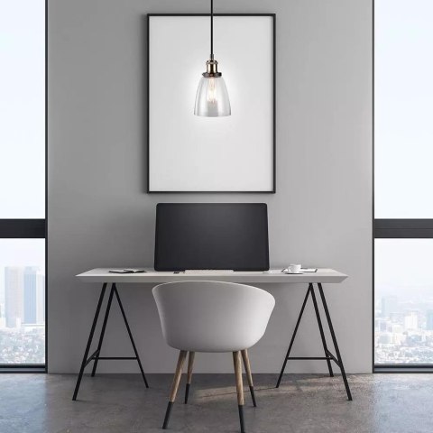 Oprawa Zwieszana V-TAC LOFT Vintage Szkło Transparent fi140 VT-7140-T 5 Lat Gwarancji