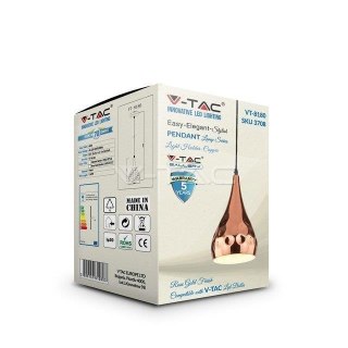 Oprawa Zwieszana V-TAC Różowe Złoto fi180 VT-8180 5 Lat Gwarancji