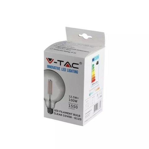 Żarówka LED V-TAC 12.5W Filament E27 G125 VT-2143 6500K 1550lm