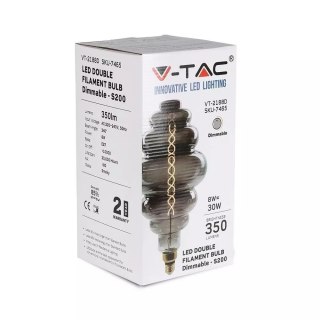Żarówka LED V-TAC 8W Filament E27 S200 Smoky Ściemnialna VT-2188D 2000K 350lm