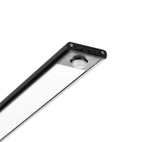 Oprawa podszafkowa V-TAC 2W LED Czarna Czujnik Ruchu Ładowanie USB 40cm VT-8142 3000K 160lm