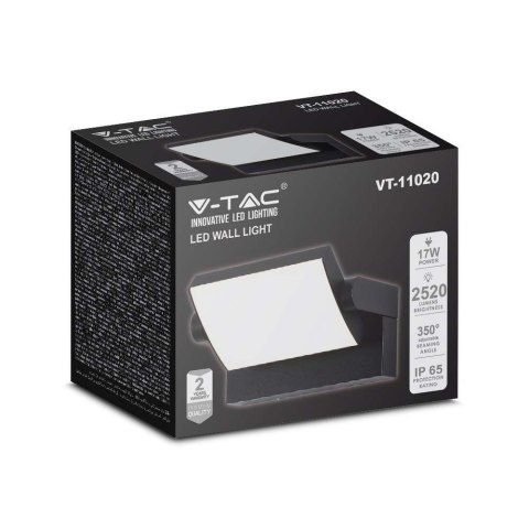 Naświetlacz Projektor Oprawa Elewacyjna V-TAC 17W LED Czarna IP65 VT-11020 3000K 2520lm