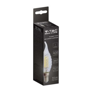 Żarówka LED V-TAC 4W Filament E14 Twist Świeczka Płomyk VT-1995 6500K 400lm