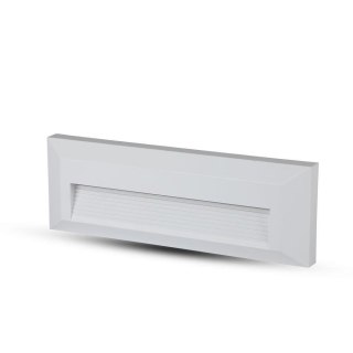 Oprawa Schodowa 3W LED V-TAC Biała Prostokąt 230V IP65 VT-1162 4000K 110lm