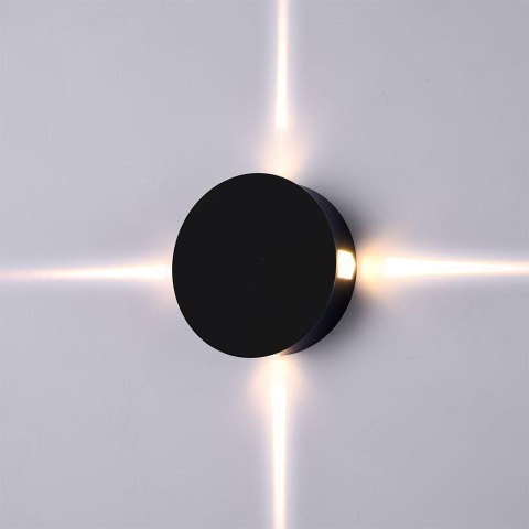 Oprawa Ścienna V-TAC 3W LED IP65 Czarna Okrągła VT-706-B-N 3000K 428lm