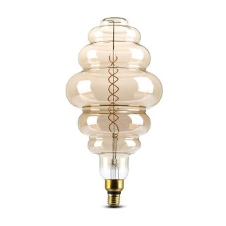 Żarówka LED V-TAC 8W Filament E27 S200 Smoky Ściemnialna 200x410mm VT-218 2000K 500lm