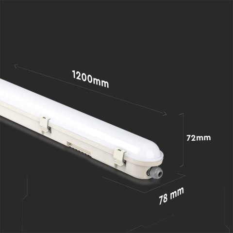 Lampa Oprawa Hermetyczna LED V-TAC SAMSUNG M-SERIES 60W 120cm 120Lm/W VT-120060 6500K 7200lm 5 Lat Gwarancji