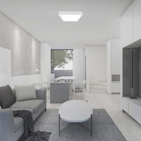 Plafon V-TAC 30W LED Kwadrat IP44 Czujnik Ruchu Mikrofalowy 42x42cm Biały VT-8630SW-SQ 4000K 3000lm