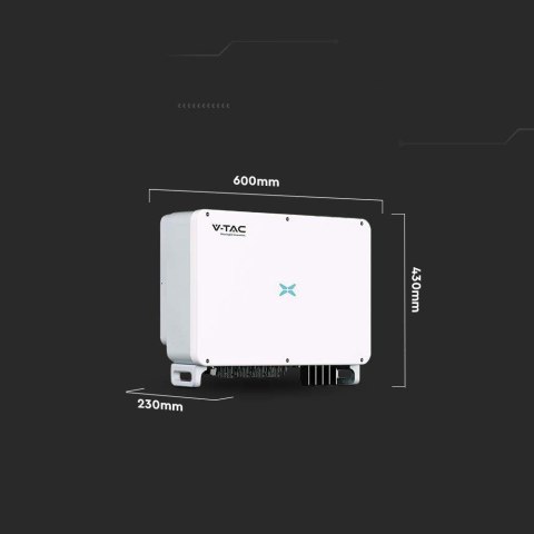 Falownik Inwerter V-TAC 50KW Trójfazowy IP66 VT-6607150 10 Lat Gwarancji