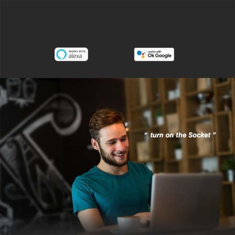 Gniazdo Inteligentne V-TAC SMART Plug 16A 3680W WiFi Amazon Alexa Google Home VT-5172