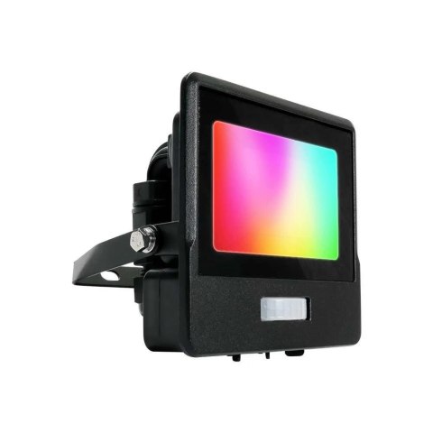 Projektor LED WiFi V-TAC 10W Czujnik Ruchu Czarny Z MUFĄ SMART Amazon Alexa Google Home VT-5191S RGB+3000K-6500K 725lm