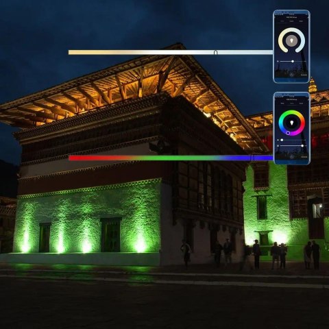 Projektor LED WiFi V-TAC 50W Czarny Z MUFĄ SMART Amazon Alexa Google Home VT-5185 RGB+3000K-6500K 3750lm