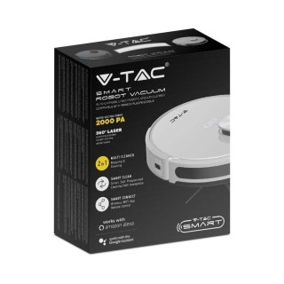 Odkurzacz Automatyczny V-TAC SMART WiFi Auto powrót Gyro Laser Czarny Amazon Alexa Google Home VT-5557