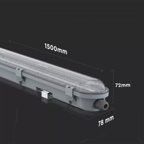 Oprawa Hermetyczna LED Awaryjna CNBOP Batertech SAMSUNG CHIP 48W 150cm 120Lm/W CL VT-155048 6400K 5760lm