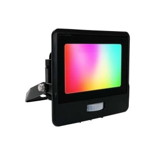 Projektor LED WiFi V-TAC 20W Czujnik Ruchu Czarny Z MUFĄ SMART Amazon Alexa Google Home VT-5192S RGB+3000K-6500K 1500lm