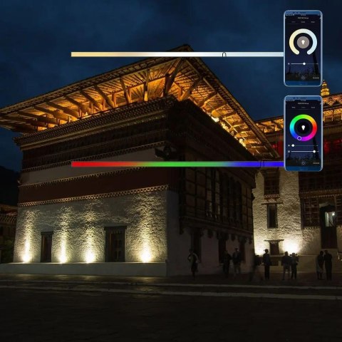 Projektor LED WiFi V-TAC 20W Czujnik Ruchu Czarny Z MUFĄ SMART Amazon Alexa Google Home VT-5192S RGB+3000K-6500K 1500lm