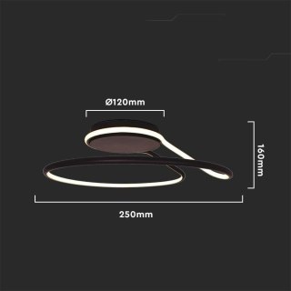 Oprawa Sufitowa V-TAC 24W LED Czarna 4000K 2560lm