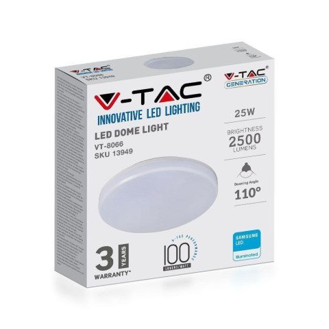 Plafon V-TAC 25W Sufitowy Okrągły VT-8066 6400K 2000lm