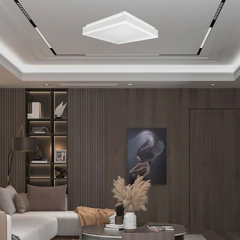 Plafon V-TAC 38W LED TRIAC 3w1 Biały Kwadrat 40x40cm VT-7757-W 4000K 4000lm