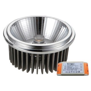 Żarówka LED V-TAC AR111 20W 230V 40st COB z zasilaczem VT-1120 3000K 1500lm