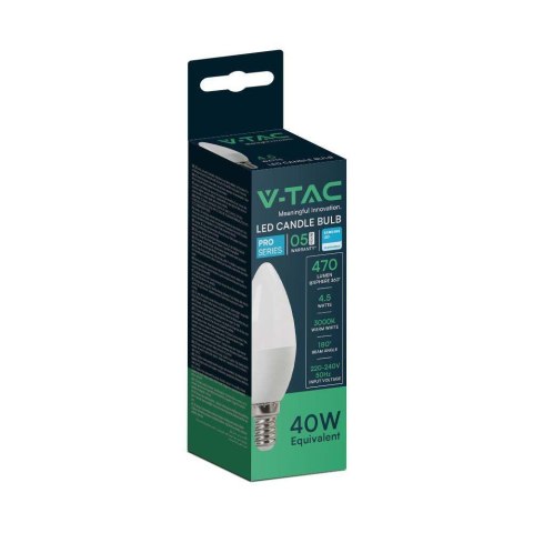 Żarówka LED V-TAC SAMSUNG CHIP 4,5W E14 Świeczka VT-226 6500K 470lm 5 Lat Gwarancji