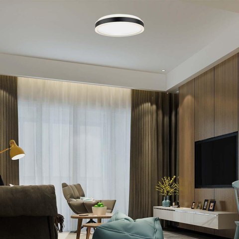 Plafon V-TAC 18W LED 3w1 Czarny Okrągły fi.35cm VT-7779 4000K 1280lm
