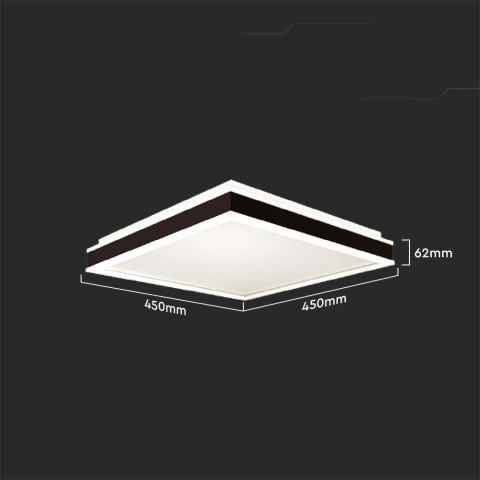 Plafon V-TAC 24W LED 3w1 Czarny Kwadrat 45x45cm VT-7782 4000K 2450lm
