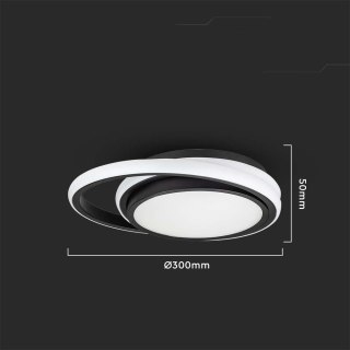 Plafon V-TAC 24W LED 3w1 Czarny Okrągły fi.31cm VT-7783 4000K 2560lm