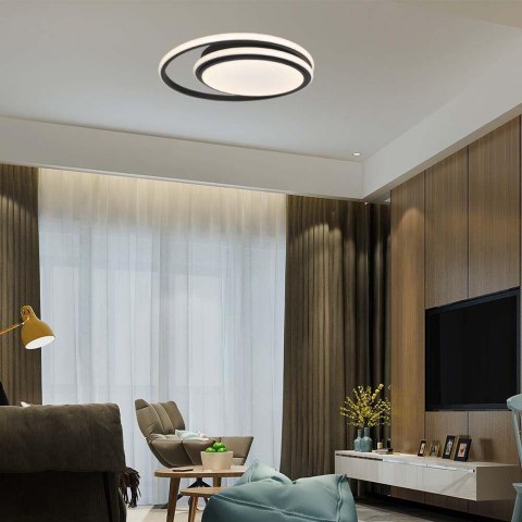 Plafon V-TAC 24W LED 3w1 Czarny Okrągły fi.31cm VT-7783 4000K 2560lm
