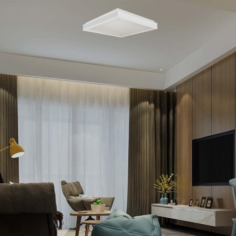 Plafon V-TAC 48W LED TRIAC 3w1 Biały Kwadrat 50x50cm VT-7758 4000K 4480lm