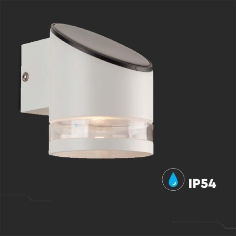 Kinkiet Ogrodowy Ścienny Solarny V-TAC 1W LED Biały IP54 VT-1138 3000K 70lm 3 Lata Gwarancji