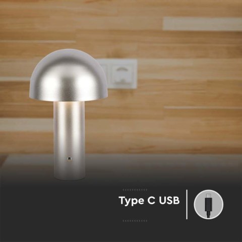 Lampka Biurkowa Nocna V-TAC 1W LED 25cm Ładowanie USB Ściemnianie Złota VT-1047 3000K-6000K 200lm