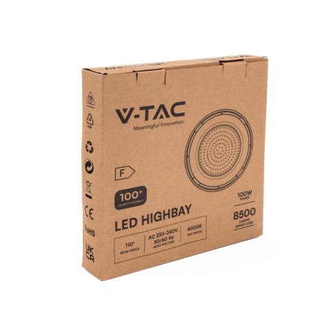 Oprawa LED High Bay V-TAC 100W 110st IP65 VT-90101 4000K 8500lm