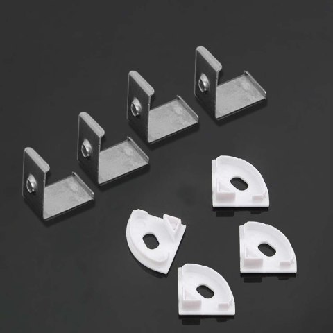 Profil Aluminiowy V-TAC 2mb Anodowany, Klosz Mleczny, Kątowy, Cienkościenny VT-8109