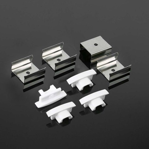 Profil Aluminiowy V-TAC 2mb Anodowany, Klosz Mleczny, Wpuszczany, Cienkościenny VT-8106