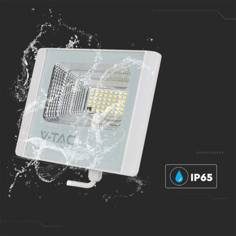 Projektor LED Solarny V-TAC 12W Biały IP65, Pilot, Timer VT-25W 6400K 550lm