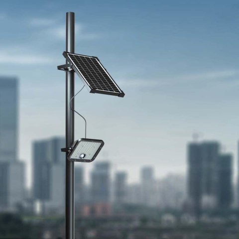 Projektor LED Solarny V-TAC 30W IP65, Pilot Timer, LiFePo 6.4V 6000mA Czarny VT-432 6400K 4800lm