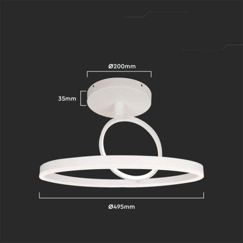 Oprawa Sufitowa V-TAC LED 37W Biała VT-7907 4000K 4000lm