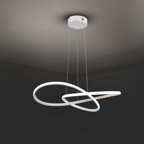 Lampa Wisząca żyrandol Oprawa Zwieszana V-TAC 20W LED Biała VT-7799 3000K 2540lm