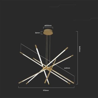 Oprawa Zwieszana V-TAC 42W LED Ściemnialna Biała VT-7922 3000K 4480lm