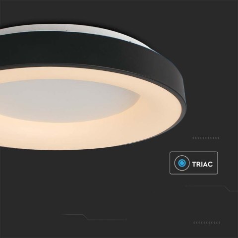 Plafon Sufitowy V-TAC 49W LED Ściemnialny 60x9cm Czarny VT-7925 3000K 5220lm