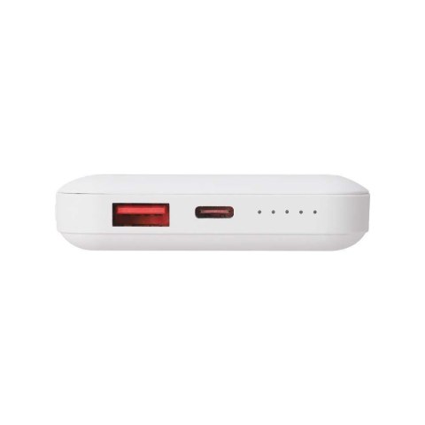 Power Bank V-TAC 10000mAh SLIM TYPE C Biały Ładowanie bezprzewodowe VT-3529