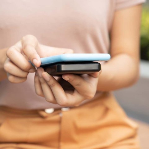 Power Bank V-TAC 10000mAh SLIM TYPE C Szary Ładowanie bezprzewodowe VT-3529